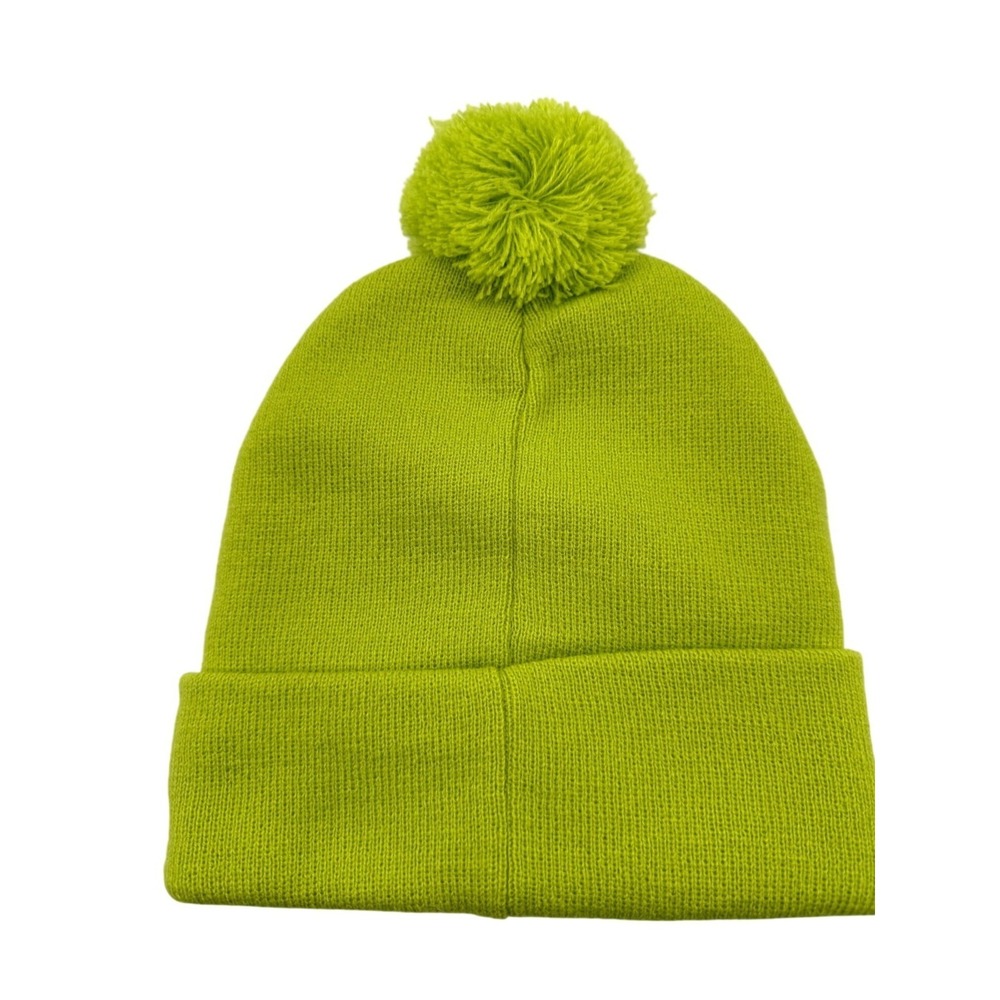 NEW How Grinch Stole Christmas Dr. Seuss Green Christmas Beanie Hat Heart Pom - Picture 2 of 9